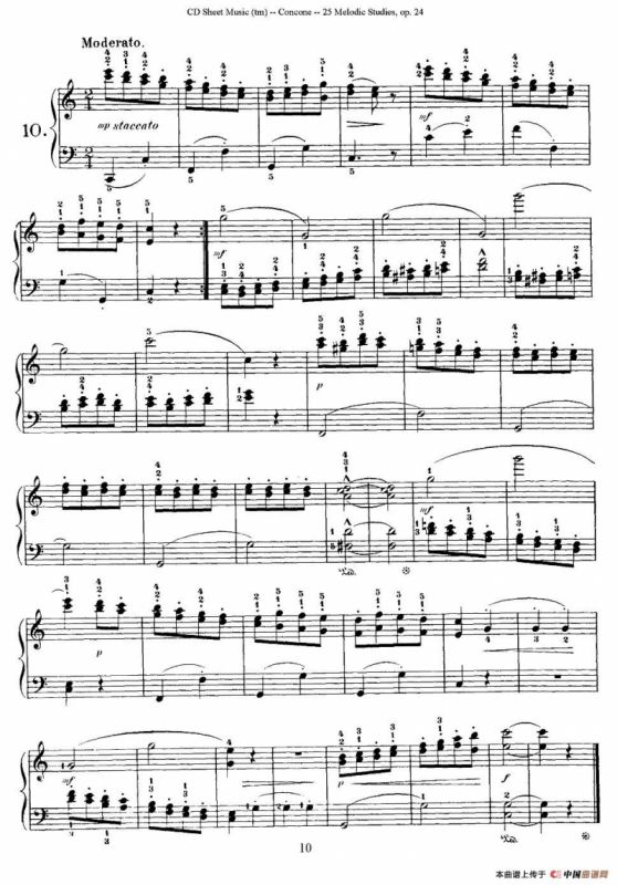 Concone - 25 Melodic Studies easy and progressive（6—10）