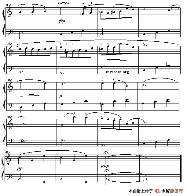 肖邦钢琴小曲：夜曲第二首