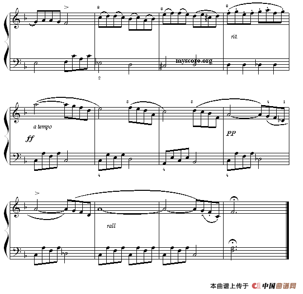 肖邦钢琴小曲：离别练习曲