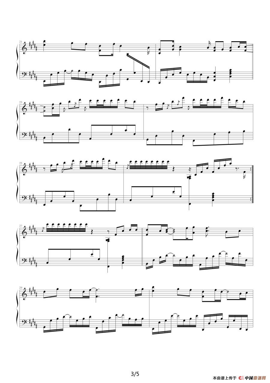 发如雪（《蛐蛐钢琴网》2个版本）