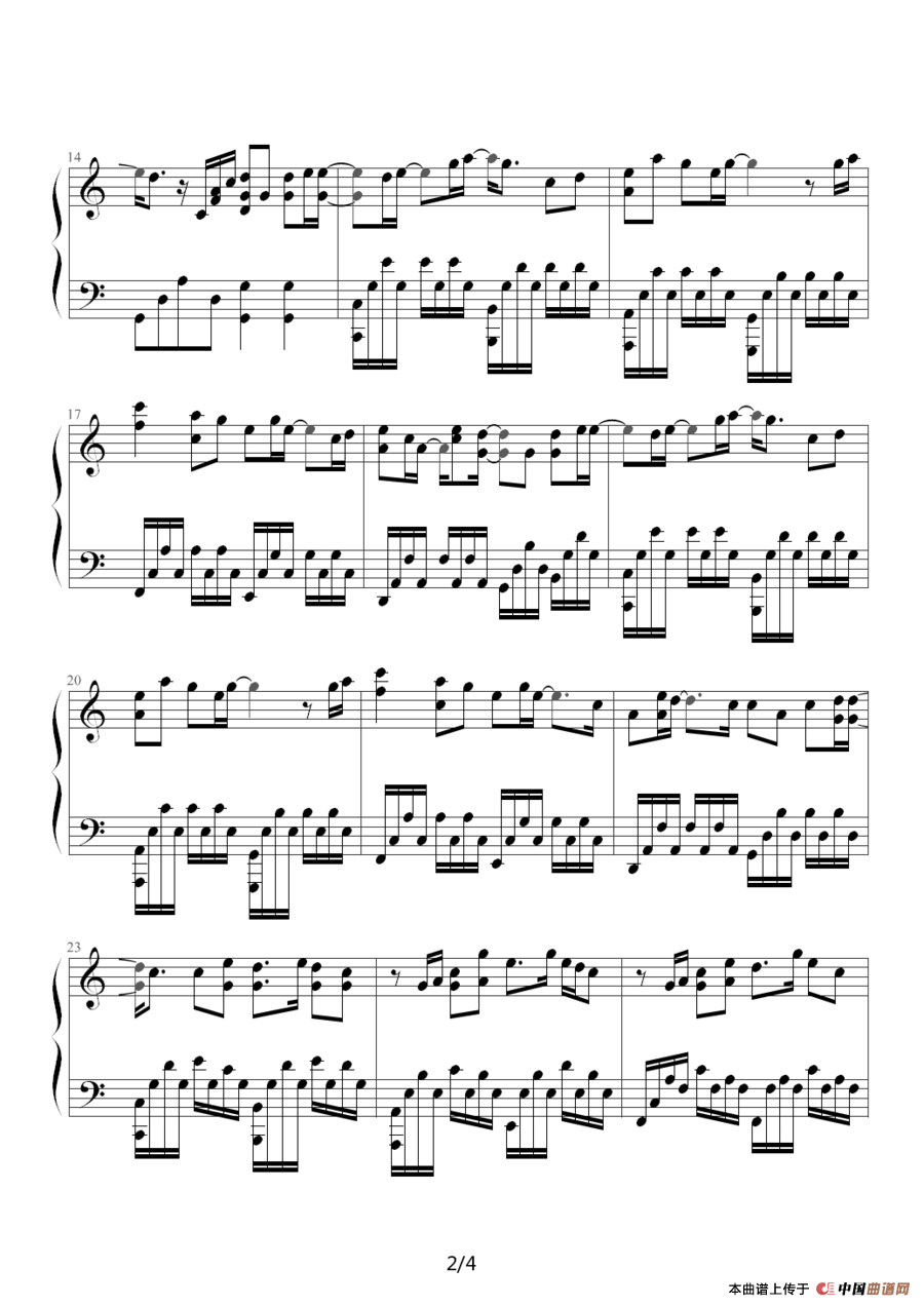 发如雪（《蛐蛐钢琴网》2个版本）