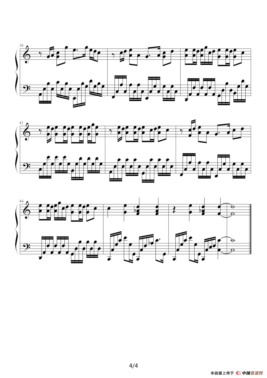 发如雪（《蛐蛐钢琴网》2个版本）