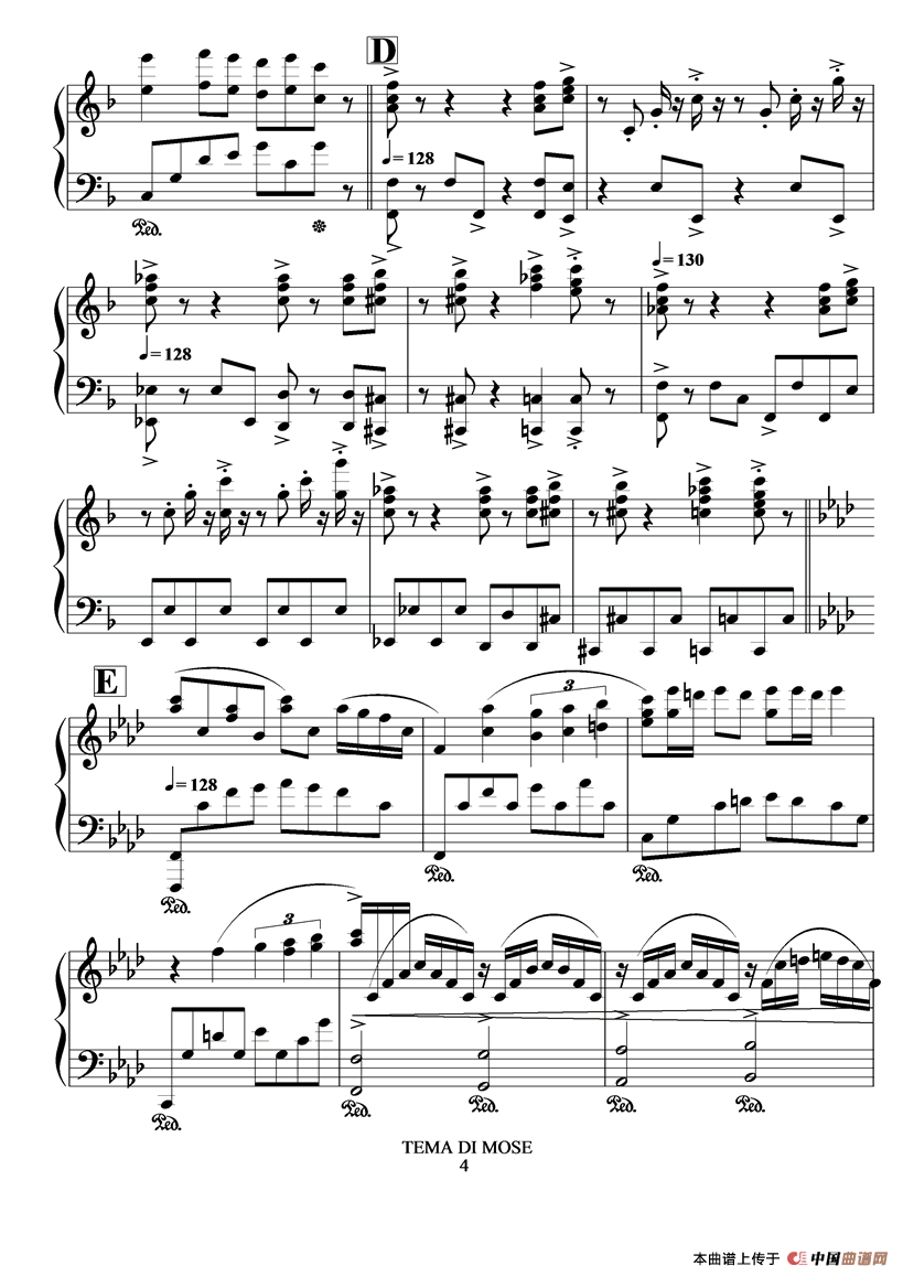 TEME DI MOSE（摩西主题）