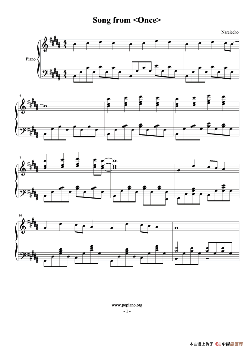 Song from 《Once》