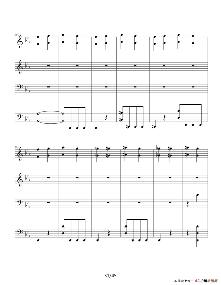 命运交响曲（四手联弹）