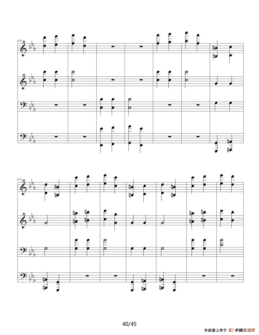 命运交响曲（四手联弹）