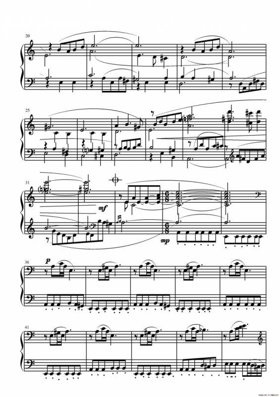 第二钢琴奏鸣曲（第二乐章）