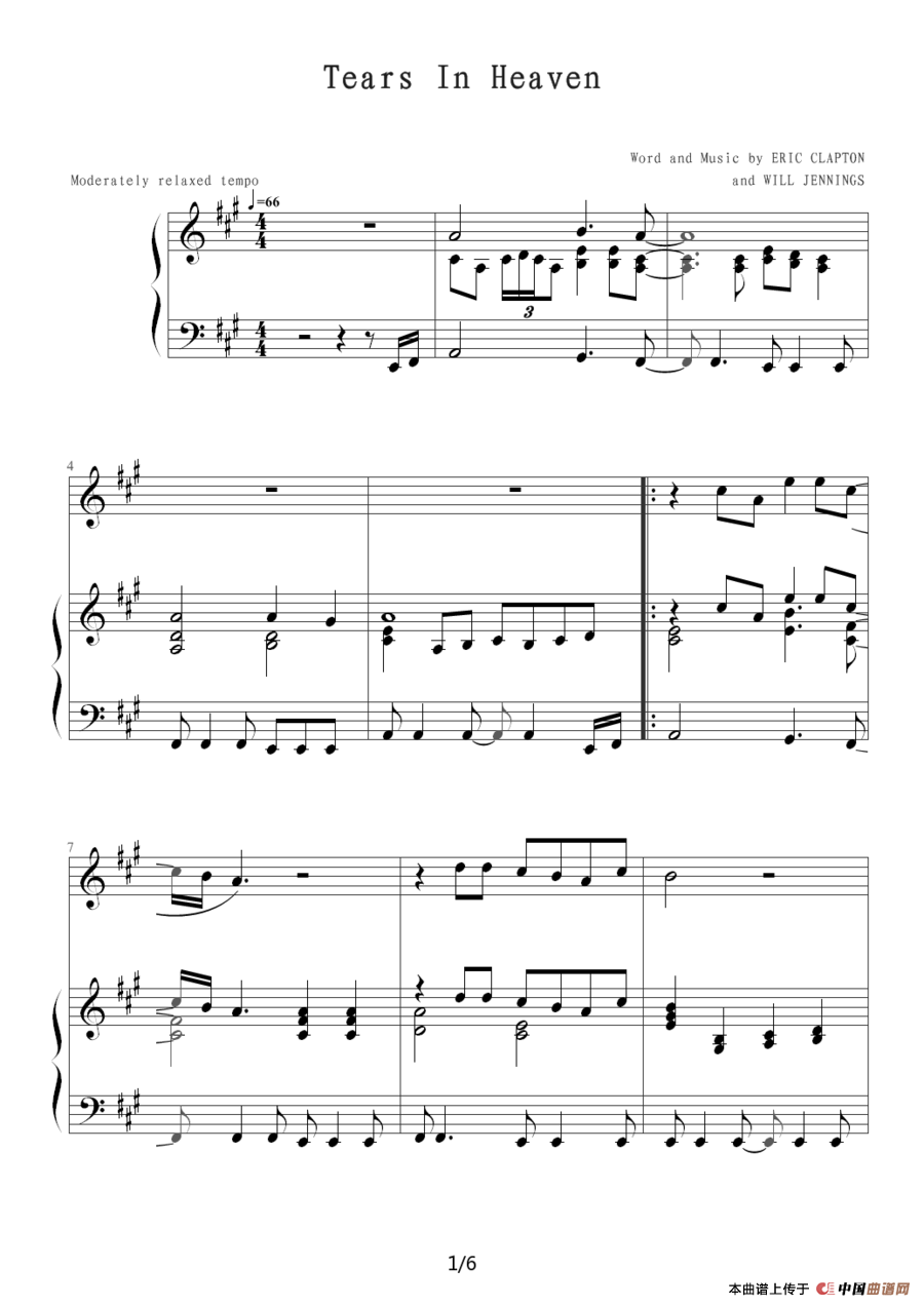 Tears In Heaven（泪洒天堂）