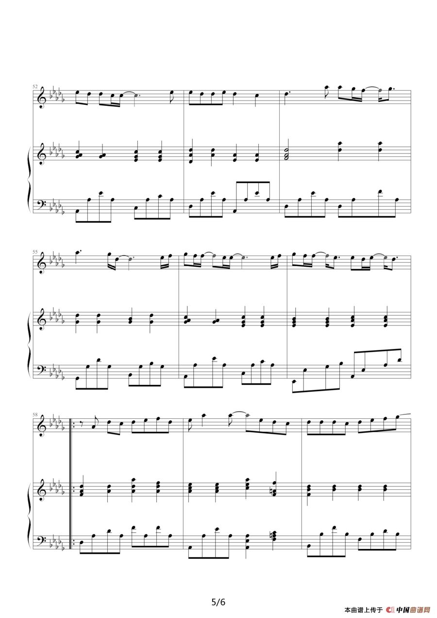 枫（钢琴伴奏谱）