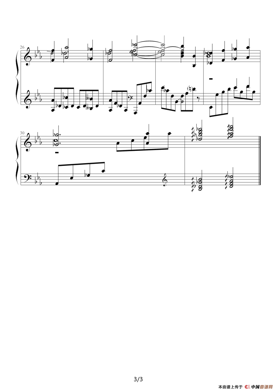 第二钢琴协奏曲第三乐章（部份）