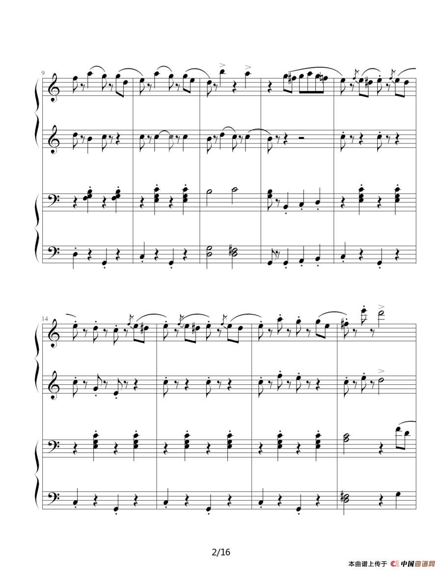 拉德斯基进行曲（双钢琴合奏）