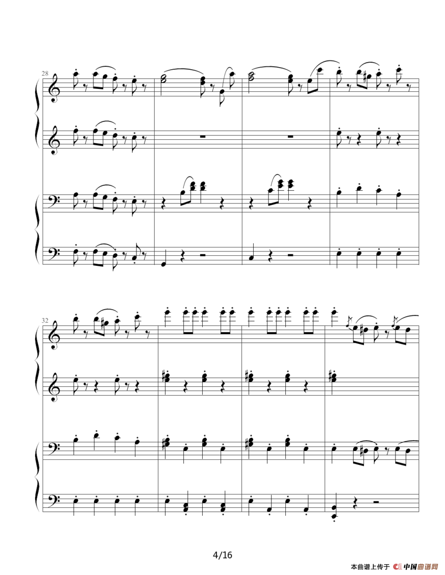 拉德斯基进行曲（双钢琴合奏）