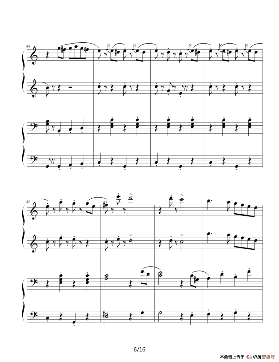 拉德斯基进行曲（双钢琴合奏）