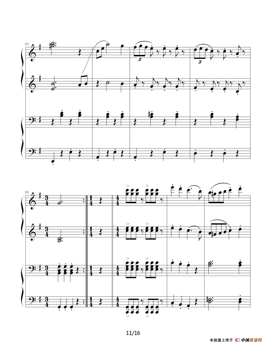 拉德斯基进行曲（双钢琴合奏）