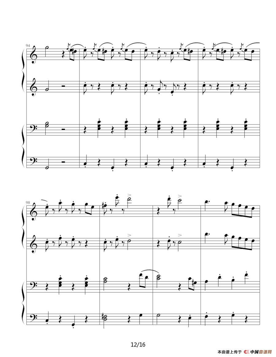 拉德斯基进行曲（双钢琴合奏）