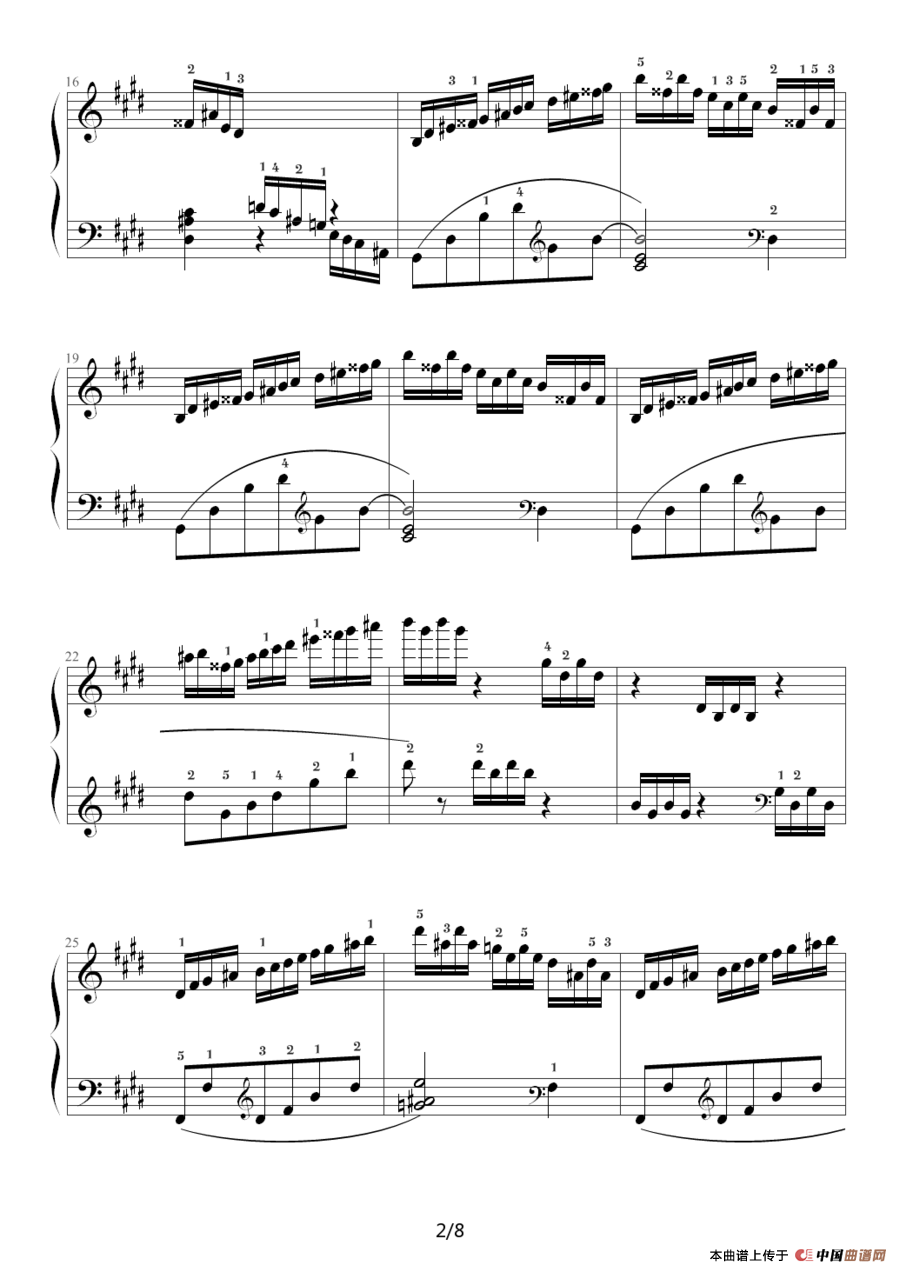 E大调练习曲（Op.72 No.1）