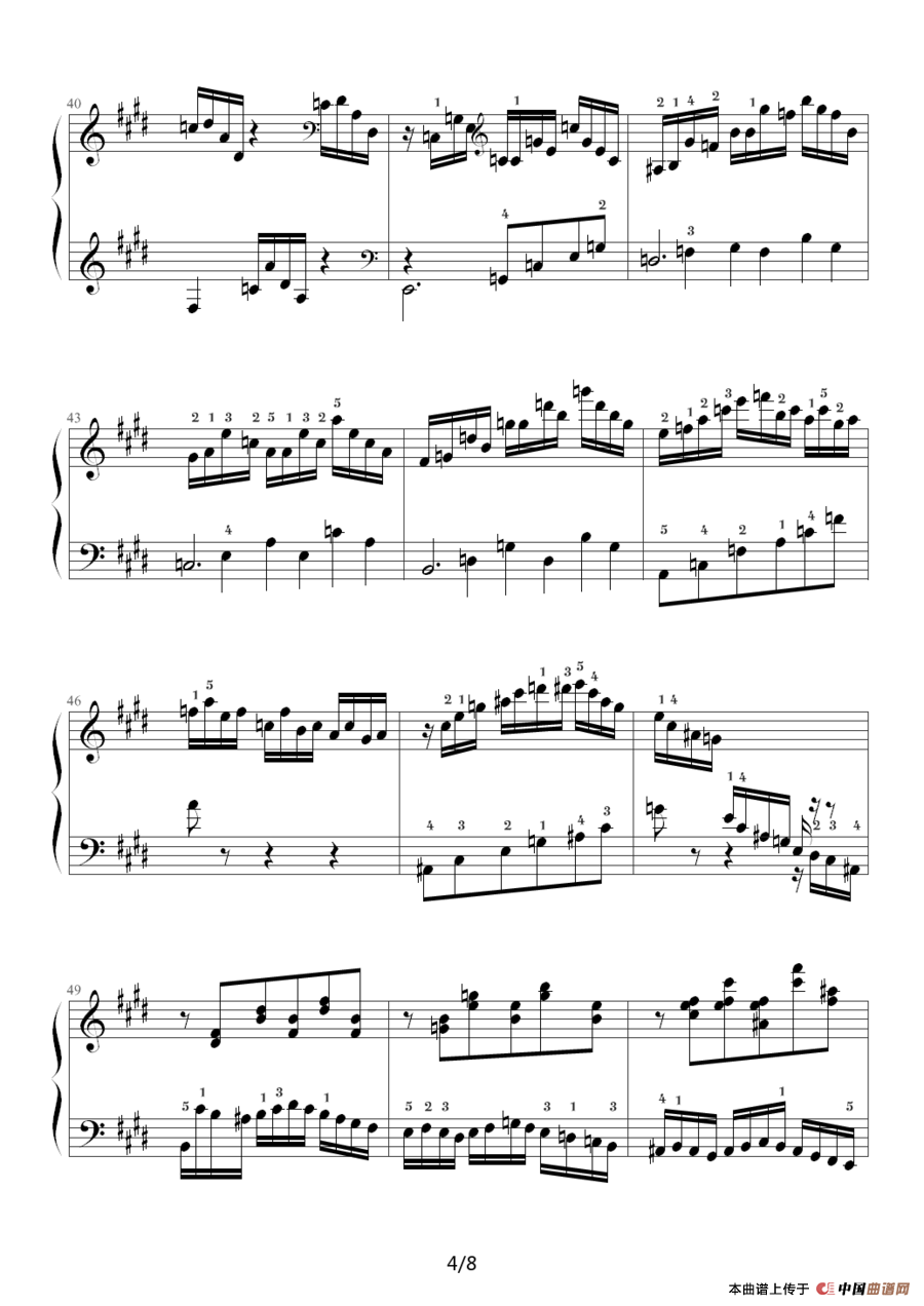 E大调练习曲（Op.72 No.1）