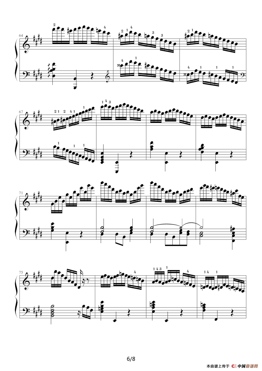 E大调练习曲（Op.72 No.1）