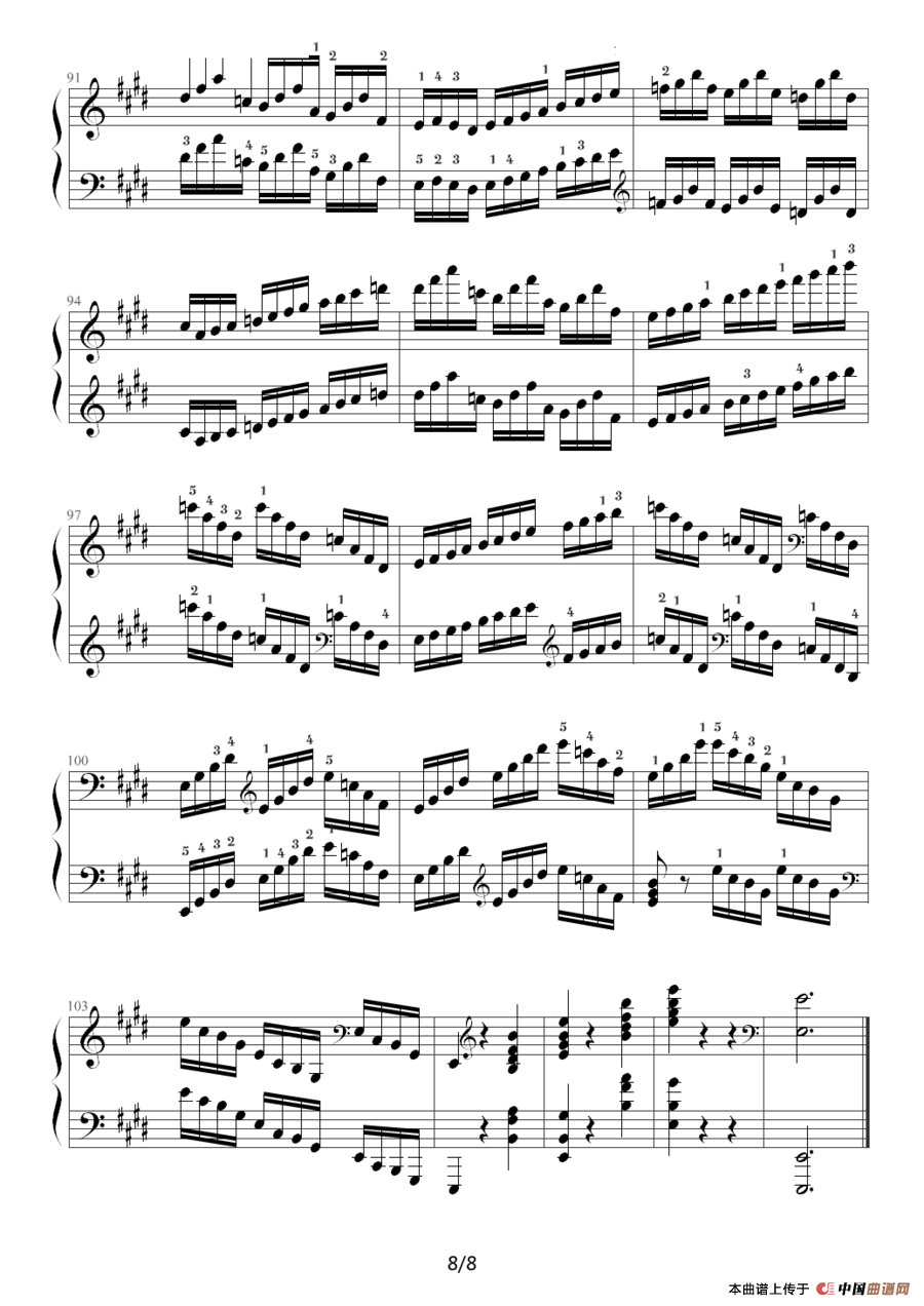 E大调练习曲（Op.72 No.1）