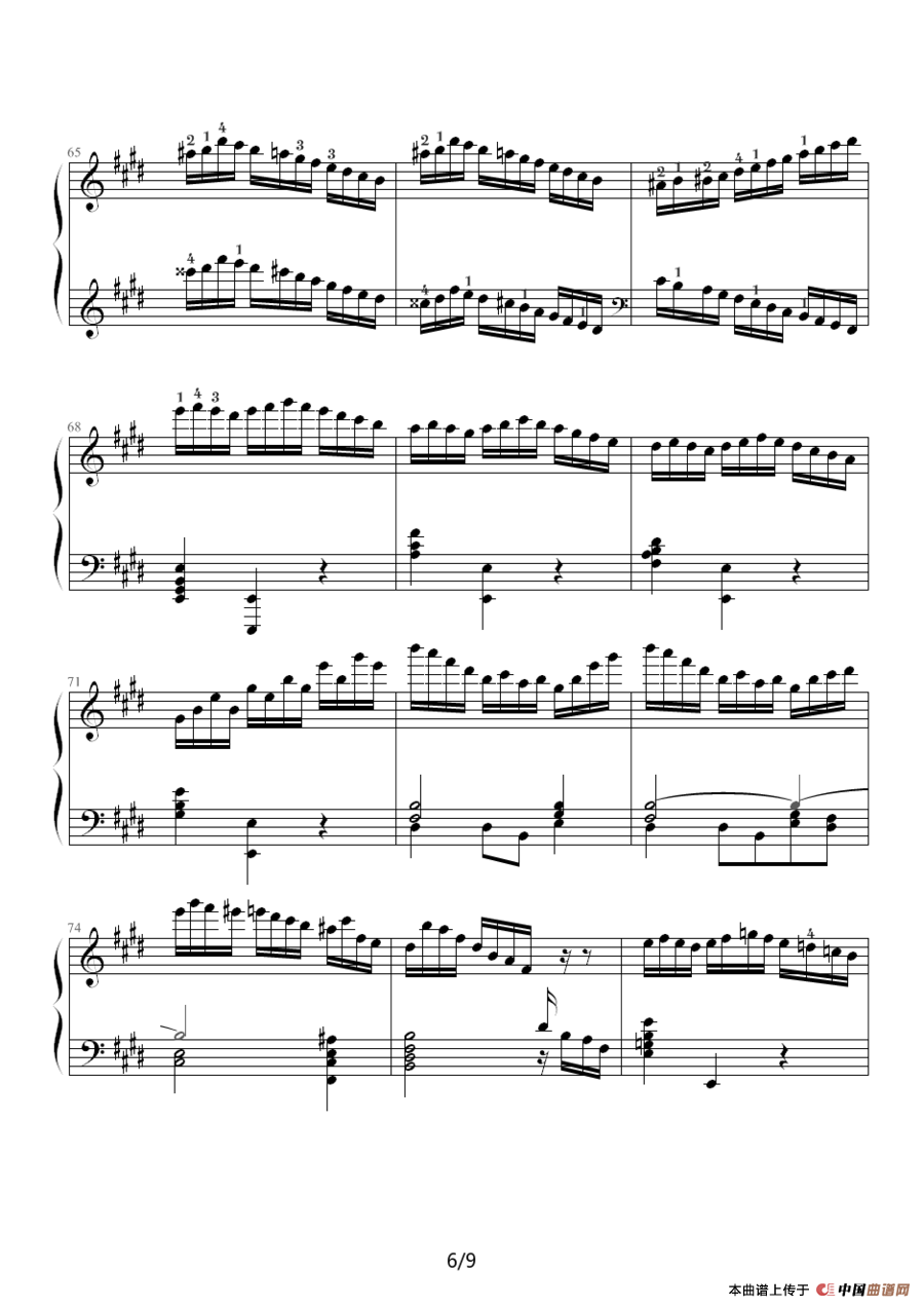 E大调练习曲（Op.72 No.1）