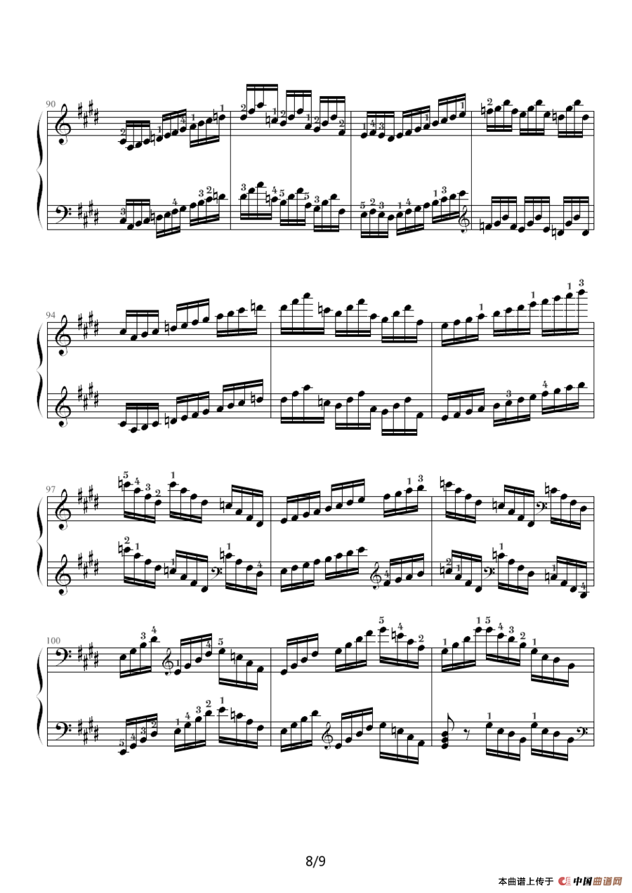 E大调练习曲（Op.72 No.1）