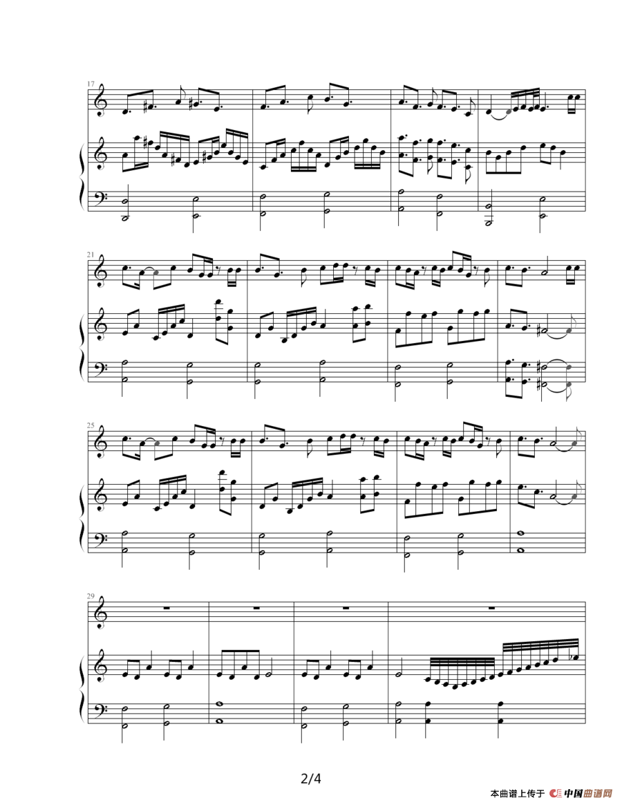 刺鸟（钢琴伴奏谱）