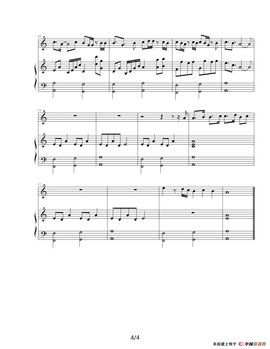 刺鸟（钢琴伴奏谱）