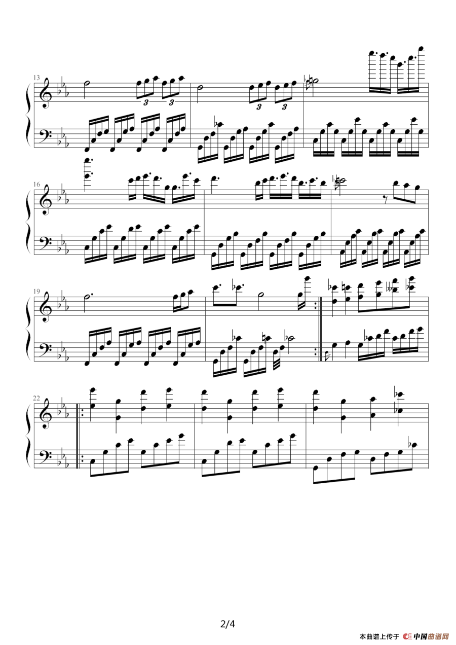 深情地倾诉（c小调钢琴独奏）