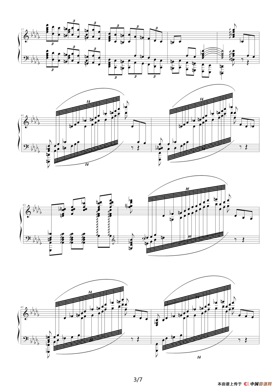 降b小调第一钢琴协奏曲（四手联弹）