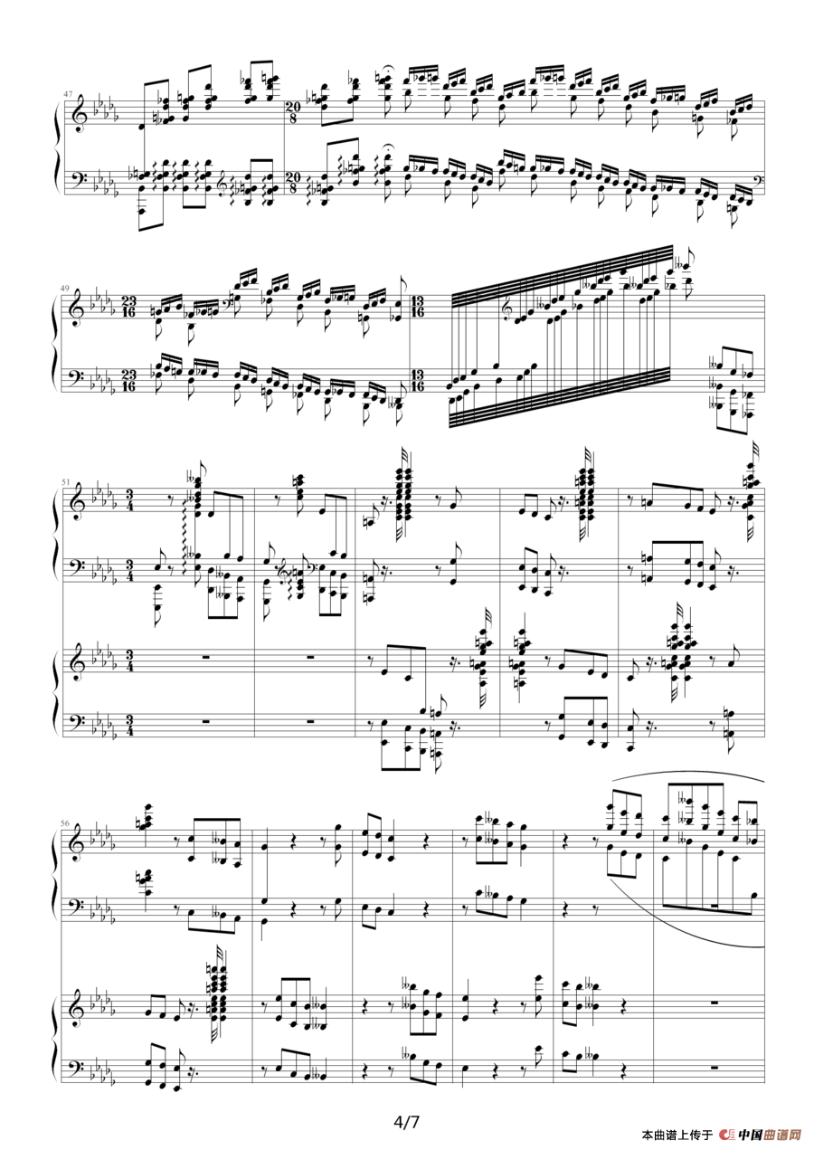 降b小调第一钢琴协奏曲（四手联弹）