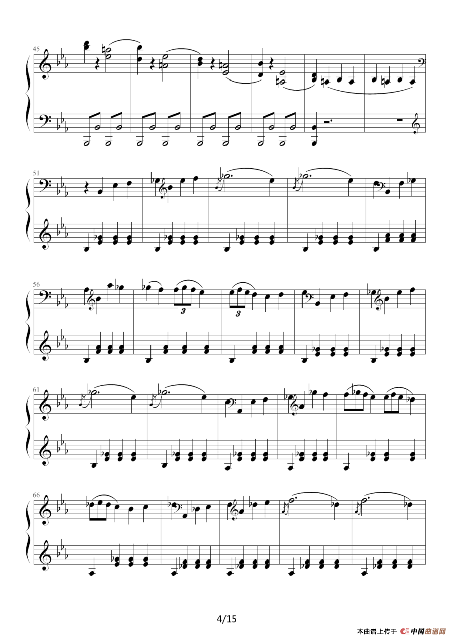 c小调第八钢琴奏鸣曲第一乐章（作品13号“悲怆”）