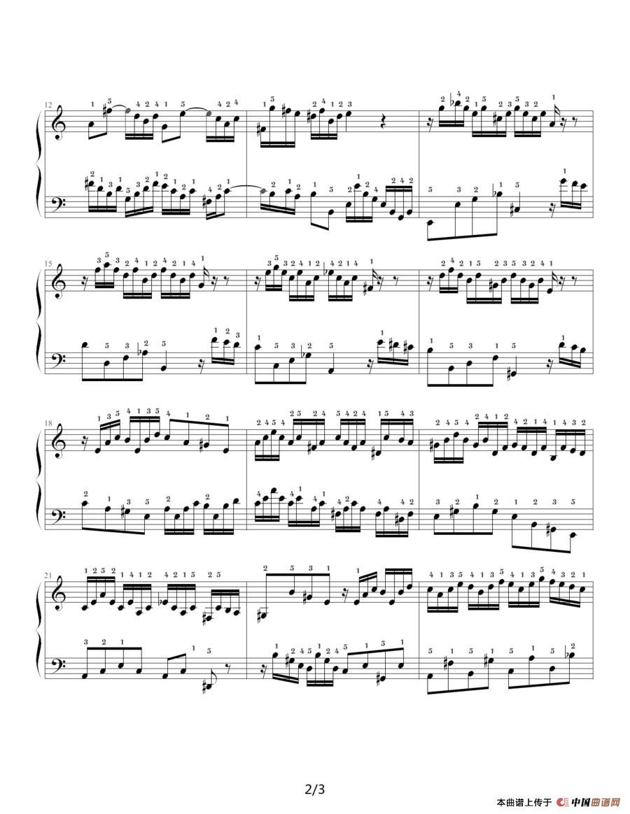 二部创意曲（精确指法版）