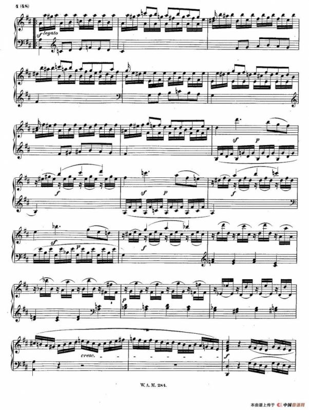 D大调第六钢琴奏鸣曲 KV.284