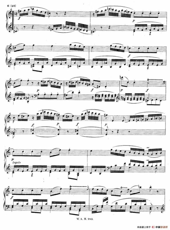 G大调第五钢琴奏鸣曲 KV.283