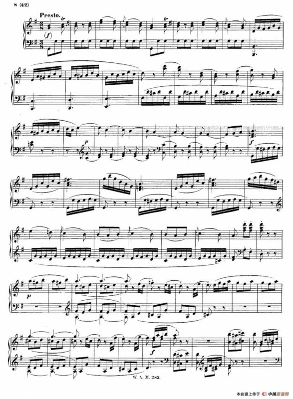 G大调第五钢琴奏鸣曲 KV.283