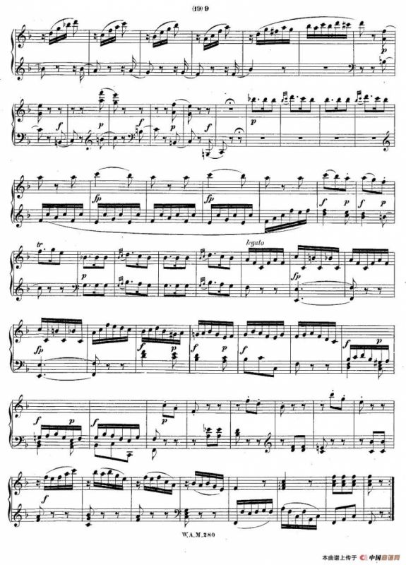 F大调第二钢琴奏鸣曲 KV.280