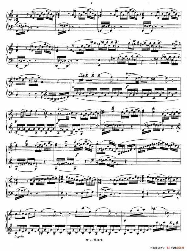 C大调第一钢琴奏鸣曲 KV.279