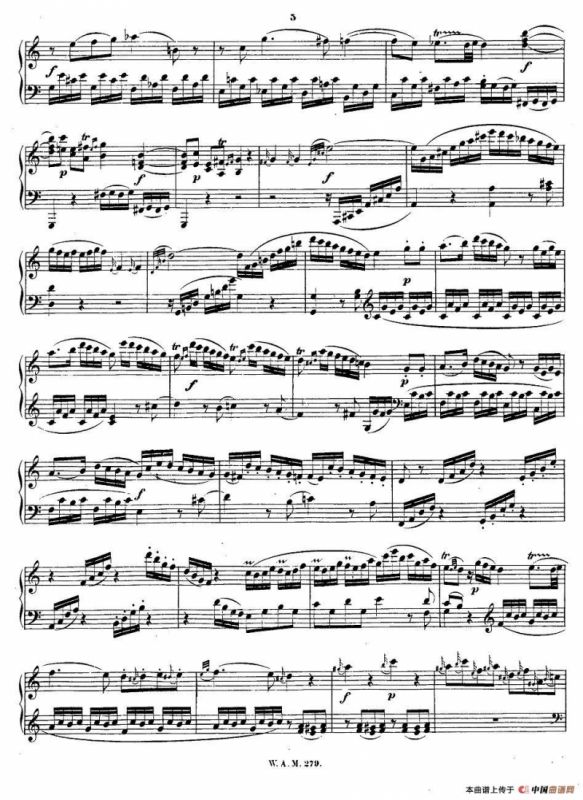 C大调第一钢琴奏鸣曲 KV.279