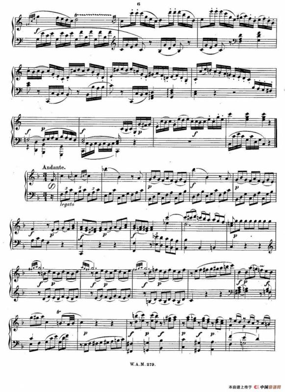 C大调第一钢琴奏鸣曲 KV.279