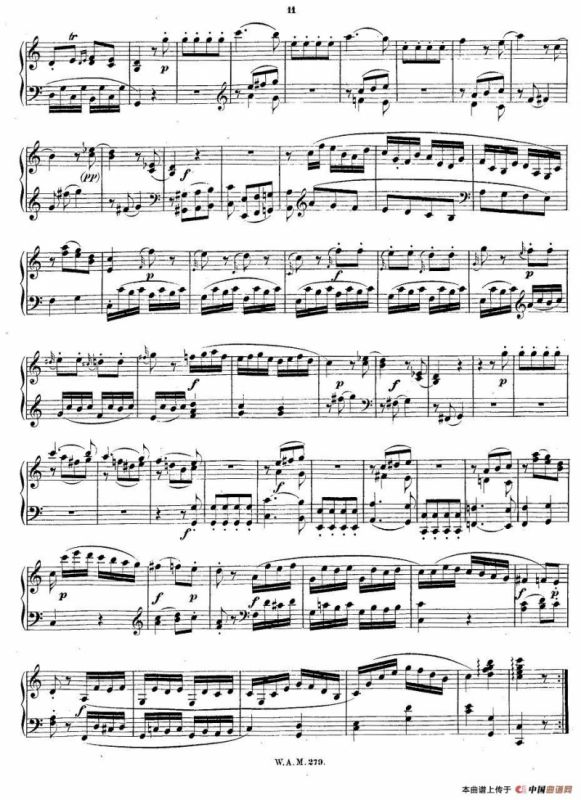 C大调第一钢琴奏鸣曲 KV.279