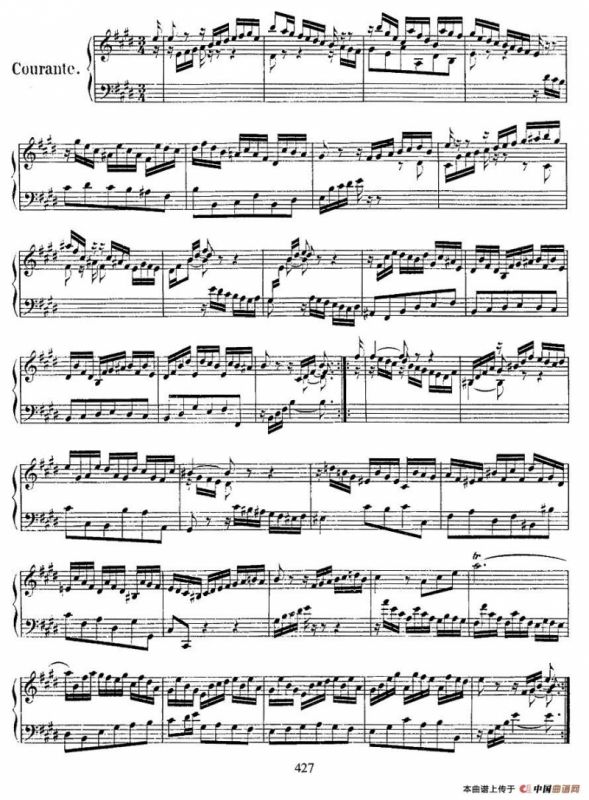 法国组曲之六：E大调