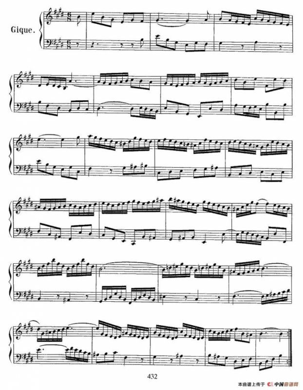 法国组曲之六：E大调