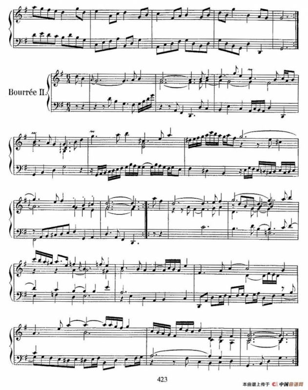 法国组曲之五：G大调