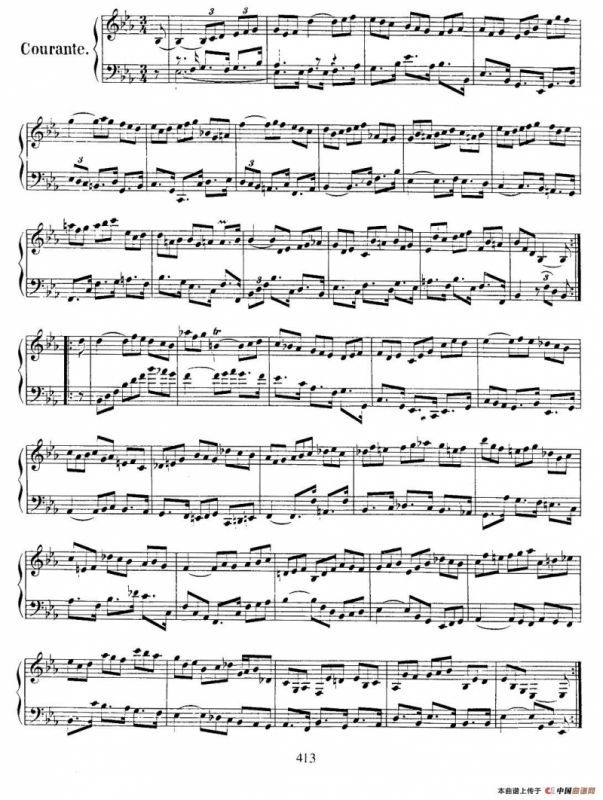 法国组曲之四：bE大调