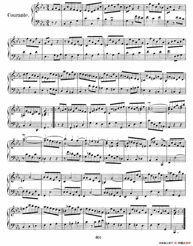 法国组曲之二：c小调