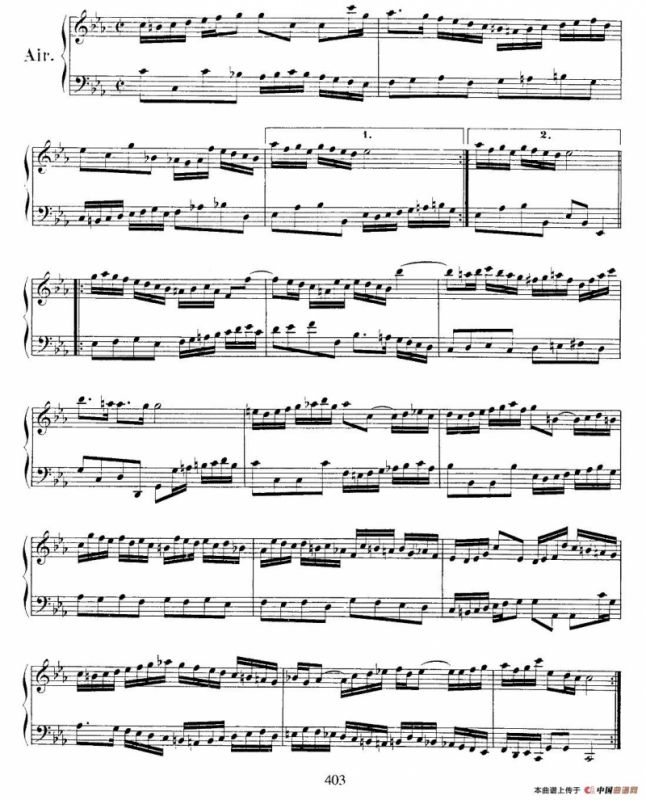 法国组曲之二：c小调