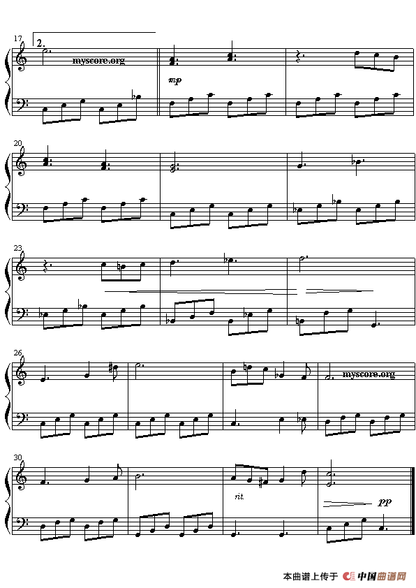 情归何处（钢琴简易流行曲）