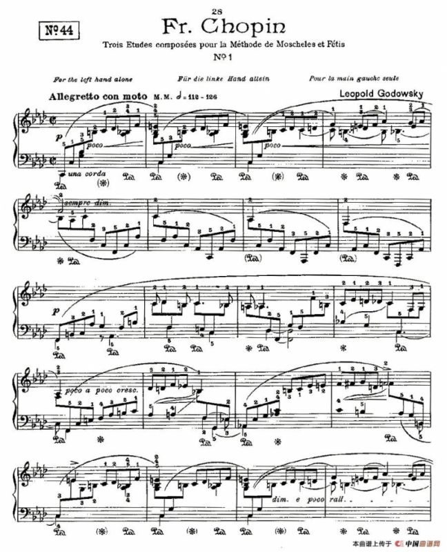 肖邦《练习曲》Fr.Chopin No 1