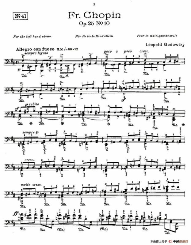 肖邦《练习曲》Fr.Chopin Op.25 No10