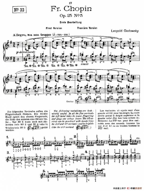 肖邦《练习曲》Fr.Chopin Op.25 No5-1